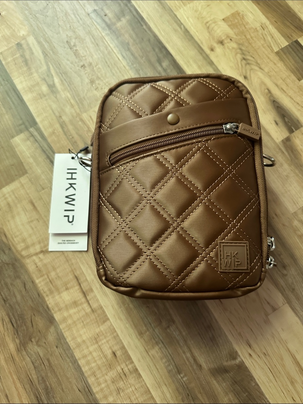 Quilted Brown Crossbody Bag